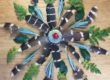 Mandala nature avec des plumes