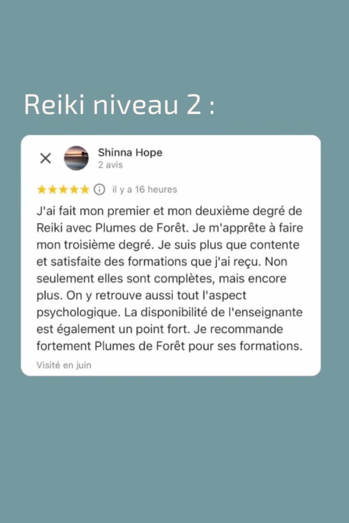 avis Reiki niveau 2
